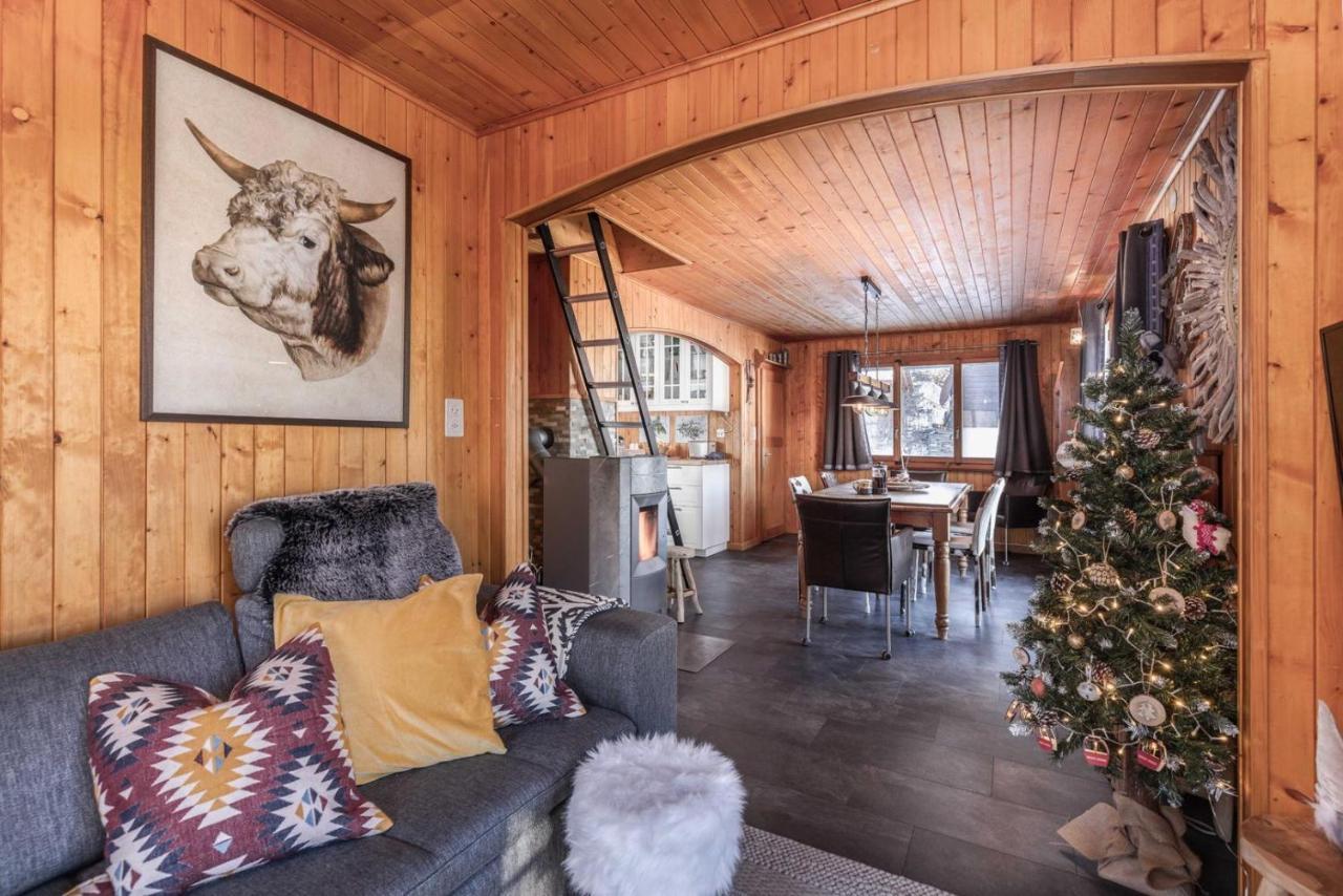 Chalet Noisette Authentic Swiss Chalet Perfect For Families La Tzoumaz Exterior photo